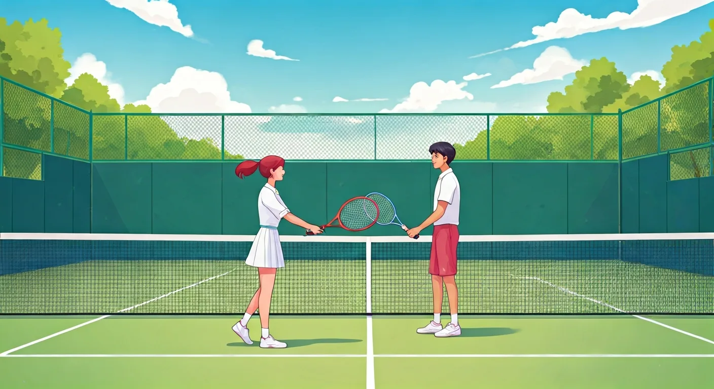Where did the term rubber Match come from 2 Couple playing a tiebreaker tennis match